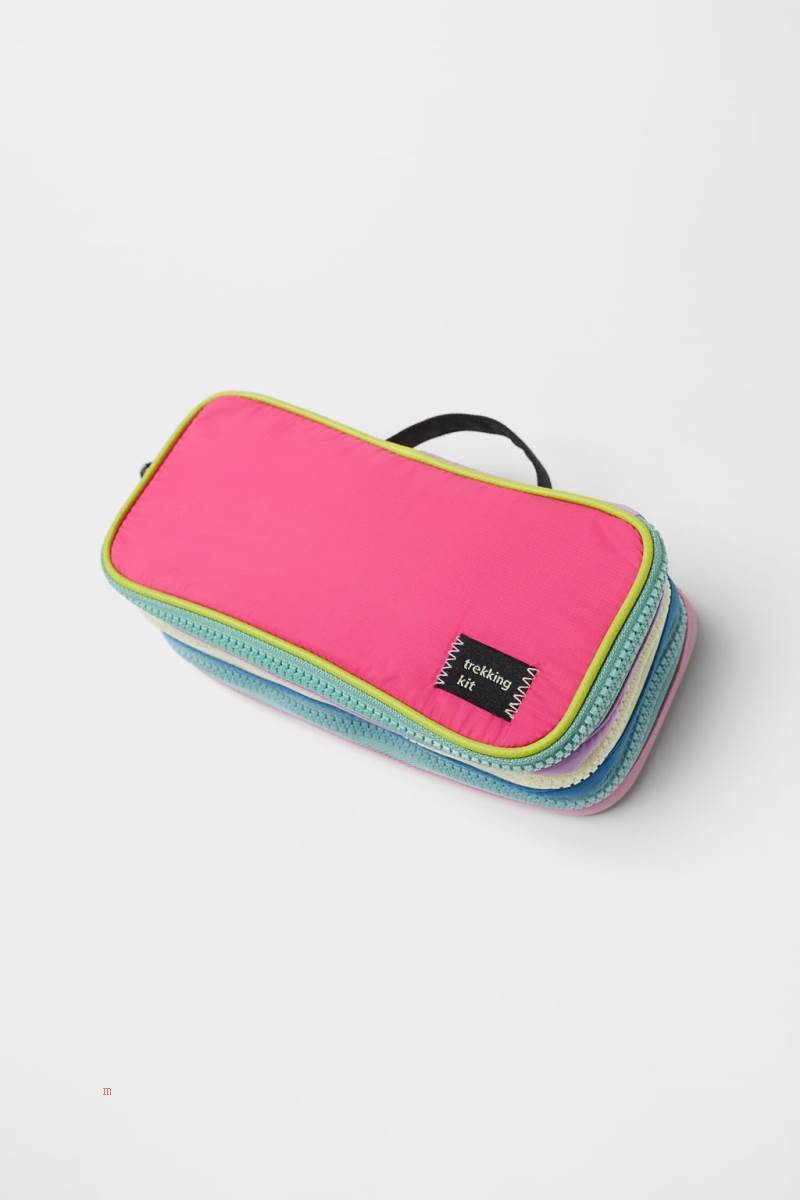 ZARA MULTICOLOURED TECHNICAL CASE Handväska Tjej Olika Färger Röda | ASEFK-0458
