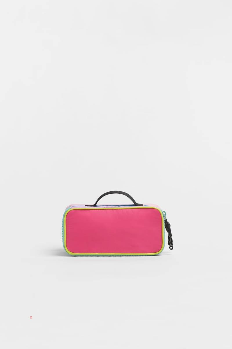 ZARA MULTICOLOURED TECHNICAL CASE Handväska Tjej Olika Färger Röda | ASEFK-0458