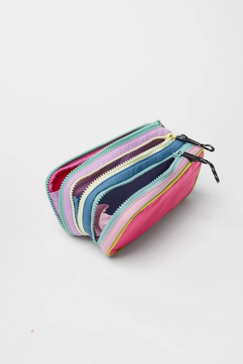 ZARA MULTICOLOURED TECHNICAL CASE Handväska Tjej Olika Färger Röda | ASEFK-0458