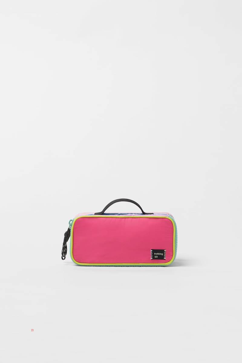 ZARA MULTICOLOURED TECHNICAL CASE Handväska Tjej Olika Färger Röda | ASEFK-0458