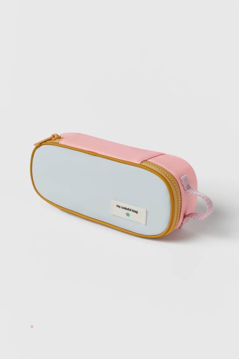 ZARA MULTIPURPOSE PENCIL CASE Handväska Tjej Olika Färger Röda | FWOUI-6507