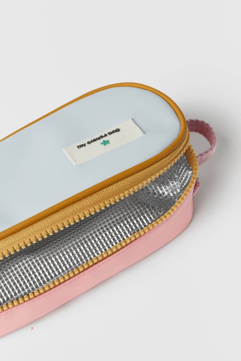 ZARA MULTIPURPOSE PENCIL CASE Handväska Tjej Olika Färger Röda | FWOUI-6507