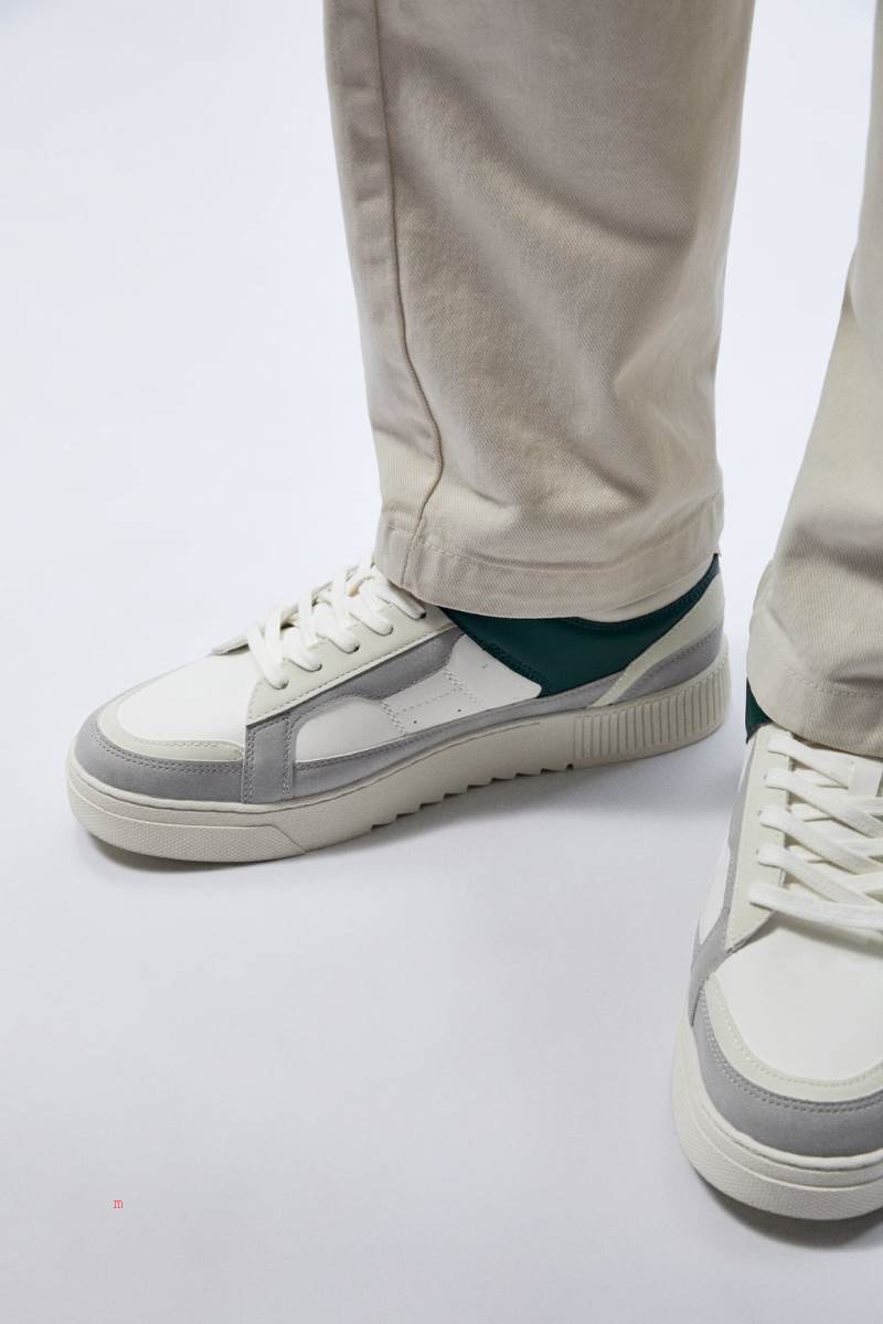 ZARA MULTI-PIECE CONTRAST Sneakers Herr Olika Färger Röda | EAMPJ-2864