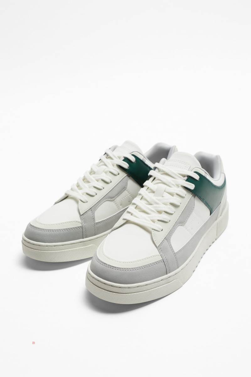 ZARA MULTI-PIECE CONTRAST Sneakers Herr Olika Färger Röda | EAMPJ-2864