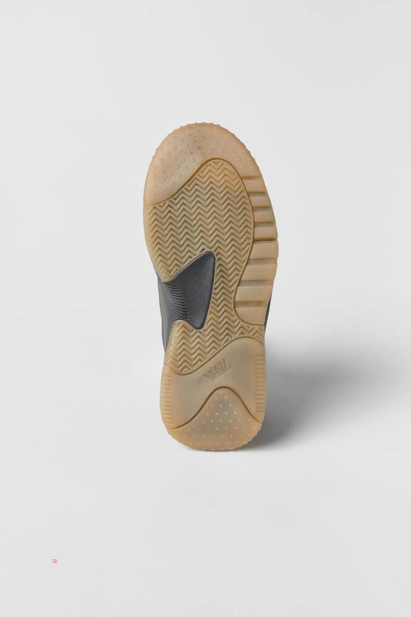 ZARA MULTI-PIECE HIGH-TOP Sneakers Pojke Grå | ZVETD-9478