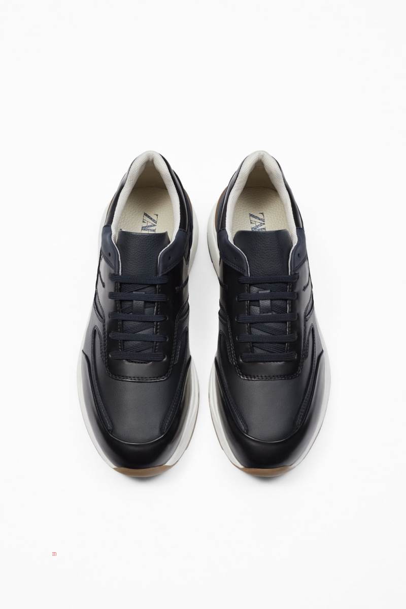 ZARA MULTI-PIECE RUNNING Träningsskor Herr Marinblå Blå | HEUJD-4031