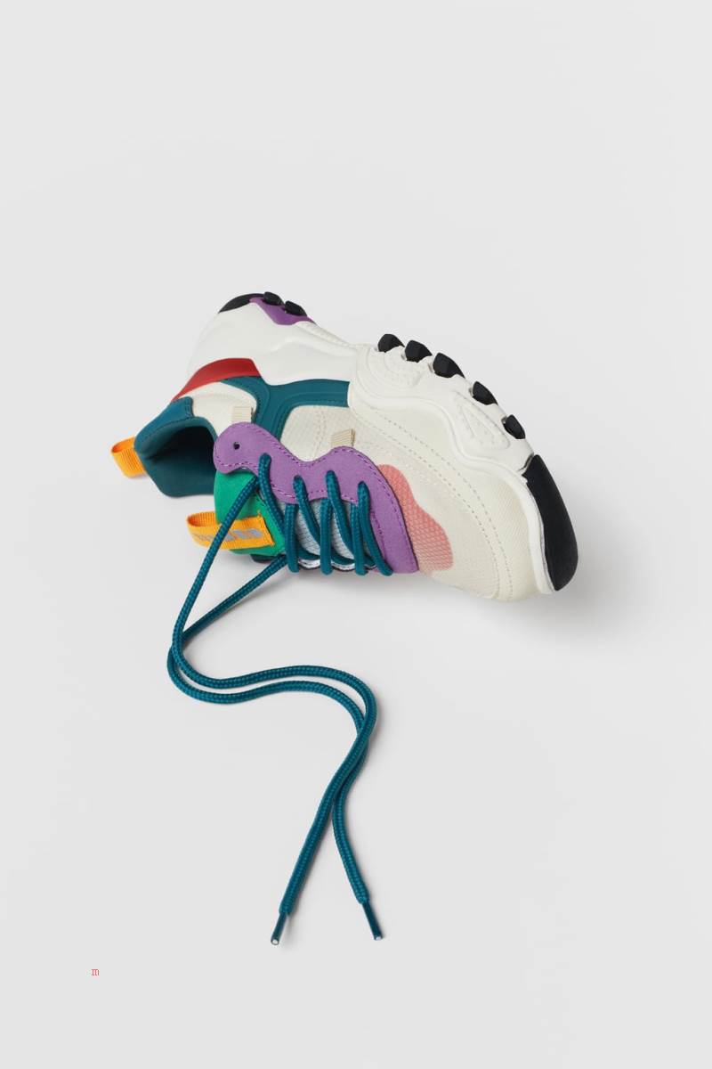 ZARA MULTI-PIECE Sneakers Pojke Vita | FEAYD-5042