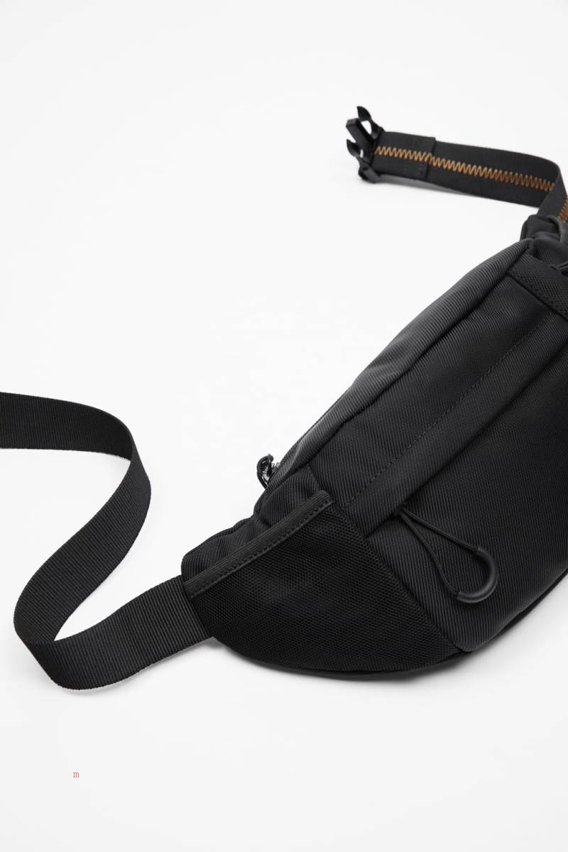 ZARA MULTI-POCKET Bältesväska Herr Svarta | YQWCB-6705
