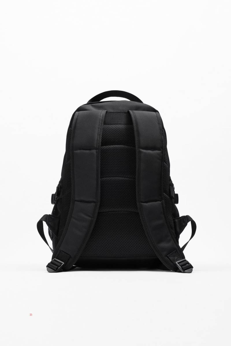 ZARA MULTI-POCKET NYLON Ryggsäck Herr Svarta | INZGP-6945