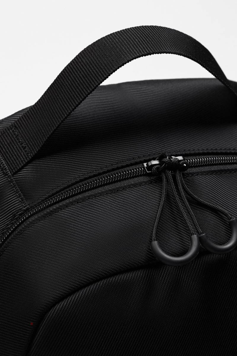 ZARA MULTI-POCKET NYLON Ryggsäck Herr Svarta | INZGP-6945
