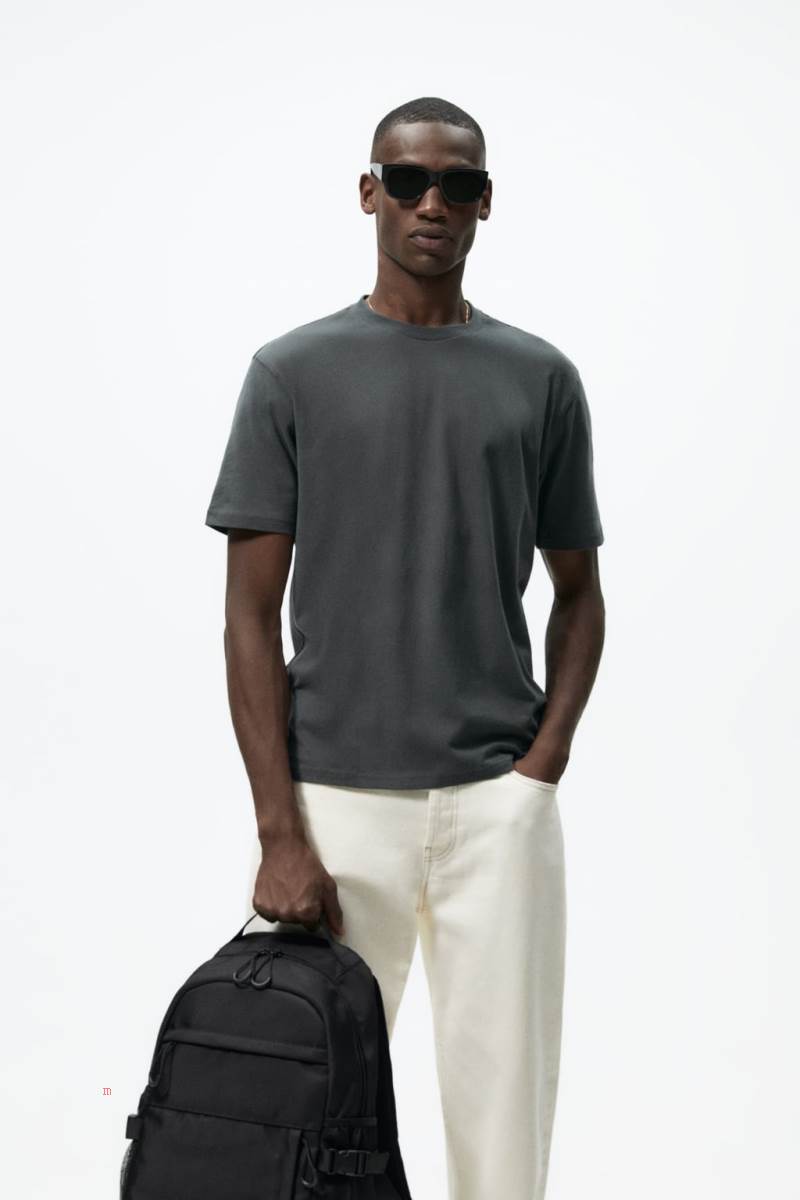 ZARA MULTI-POCKET NYLON Ryggsäck Herr Svarta | INZGP-6945