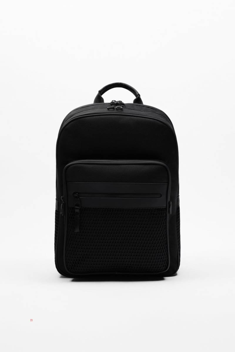 ZARA MULTI-POCKET Ryggsäck Herr Svarta | PCZXL-1502