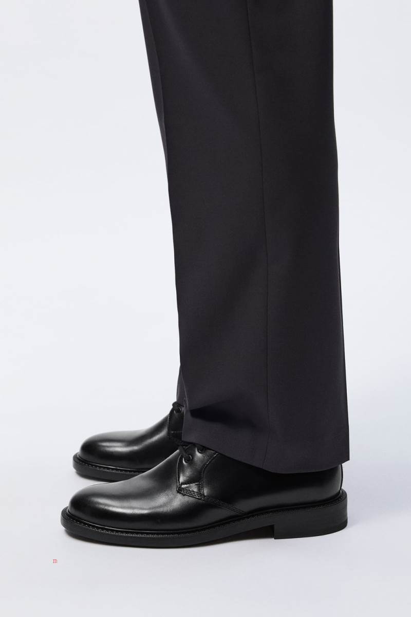 ZARA NAPPA LEATHER Läderskor Herr Svarta | SQYVN-1709