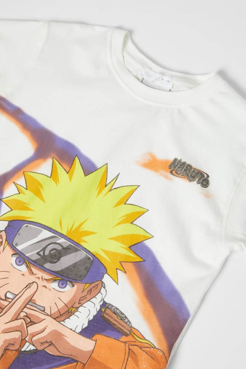 ZARA NARUTO SHIPPUDEN T-shirt Pojke Grå Vita | NVLJP-7382