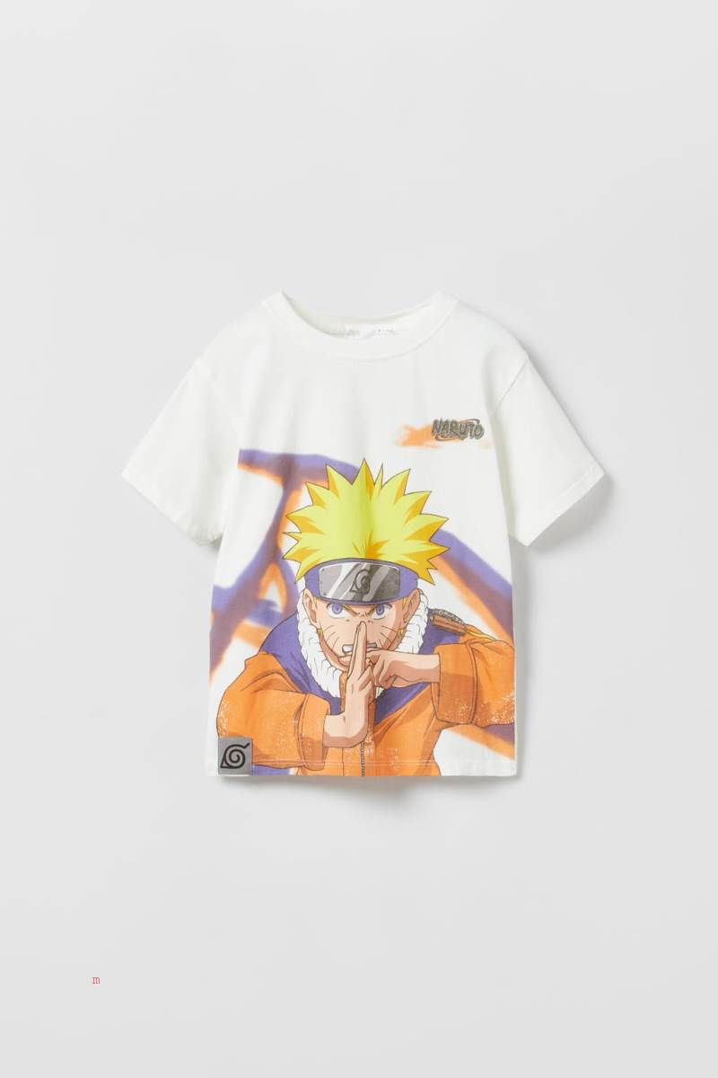 ZARA NARUTO SHIPPUDEN T-shirt Pojke Grå Vita | NVLJP-7382
