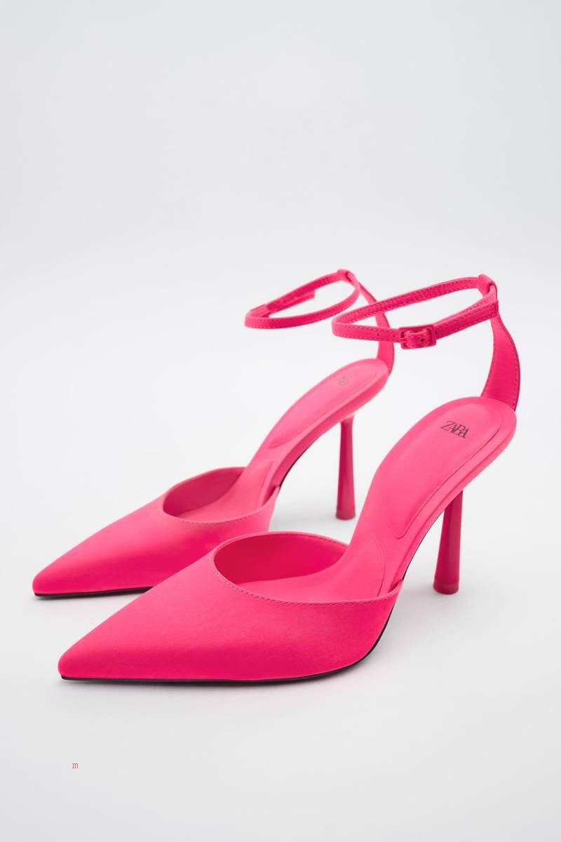 ZARA NEON HIGH-HEEL Klackskor Dam Rosa | ZLYAO-1654