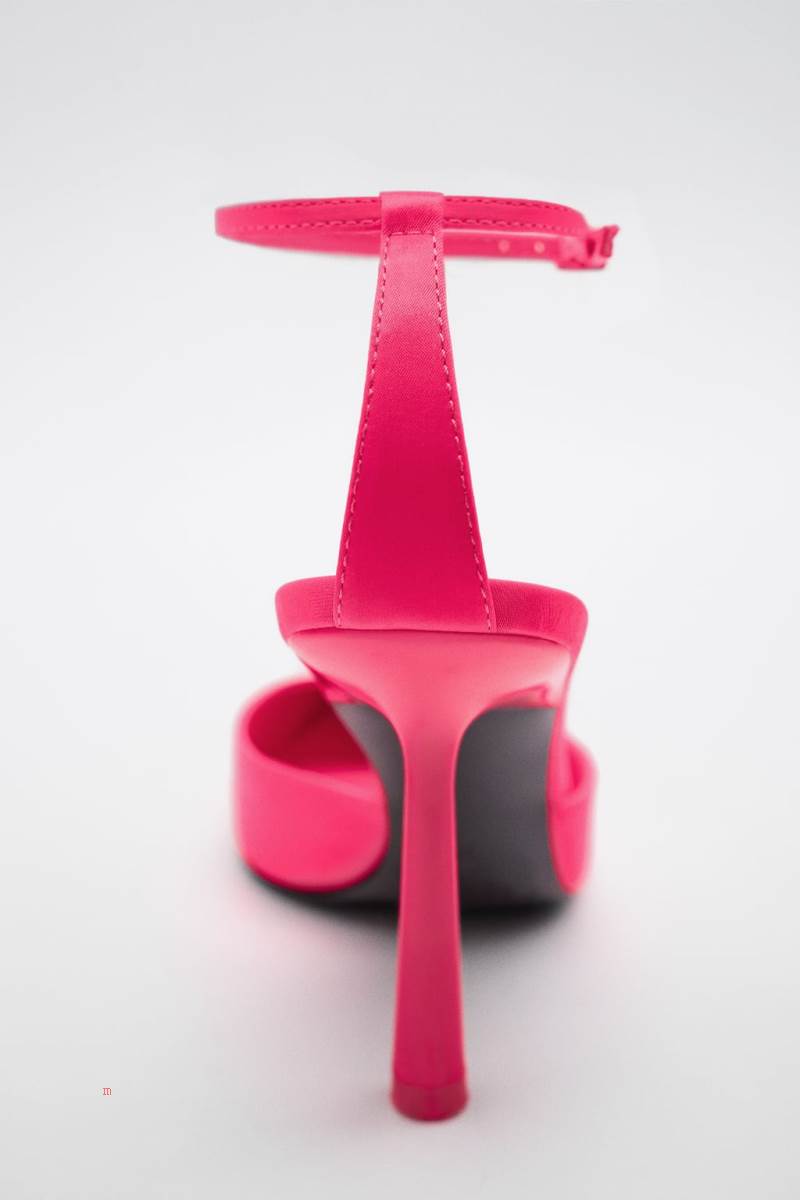 ZARA NEON HIGH-HEEL Klackskor Dam Rosa | ZLYAO-1654