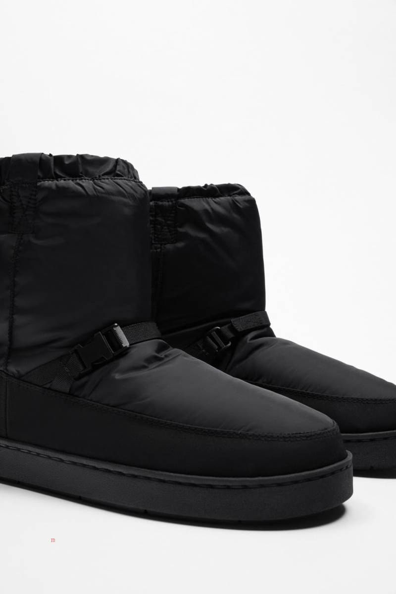 ZARA NYLON BOOT WITH LINING Vinterkängor Herr Svarta | AZLXH-0273