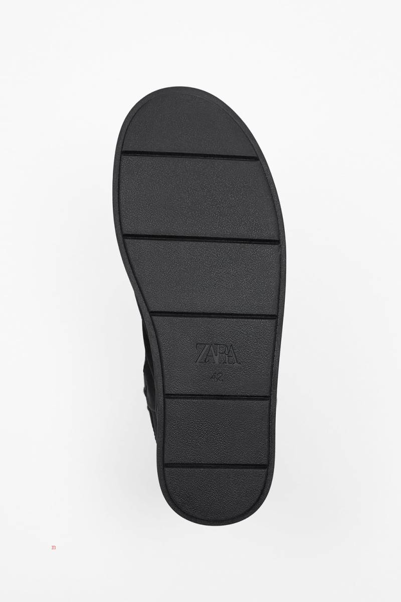 ZARA NYLON BOOT WITH LINING Vinterkängor Herr Svarta | AZLXH-0273