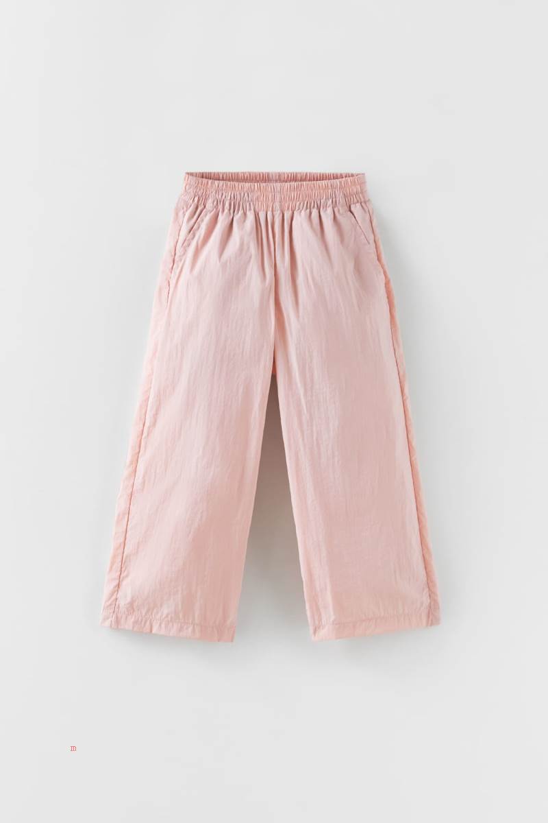 ZARA NYLON Byxor Tjej Rosa | HCJEV-7486