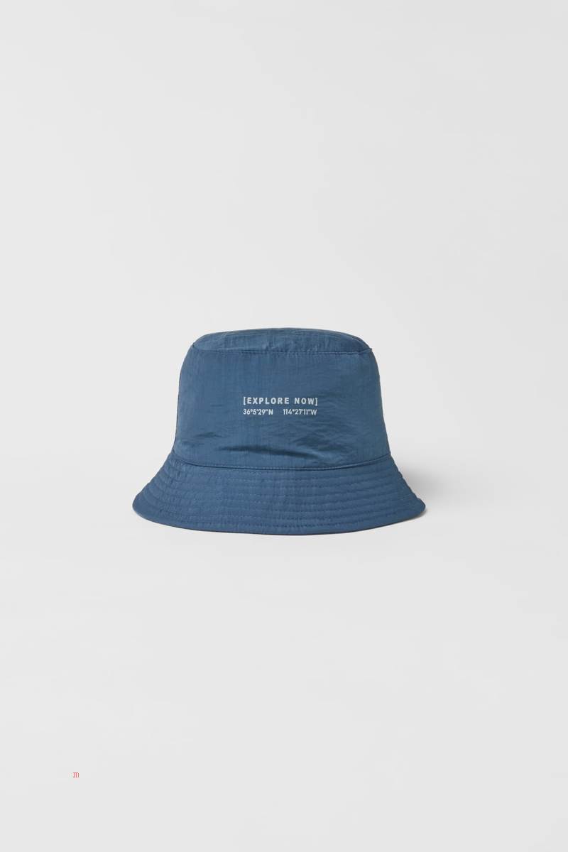 ZARA NYLON EXPLORER BUCKET Hatt Tjej Blå | DOASL-3190