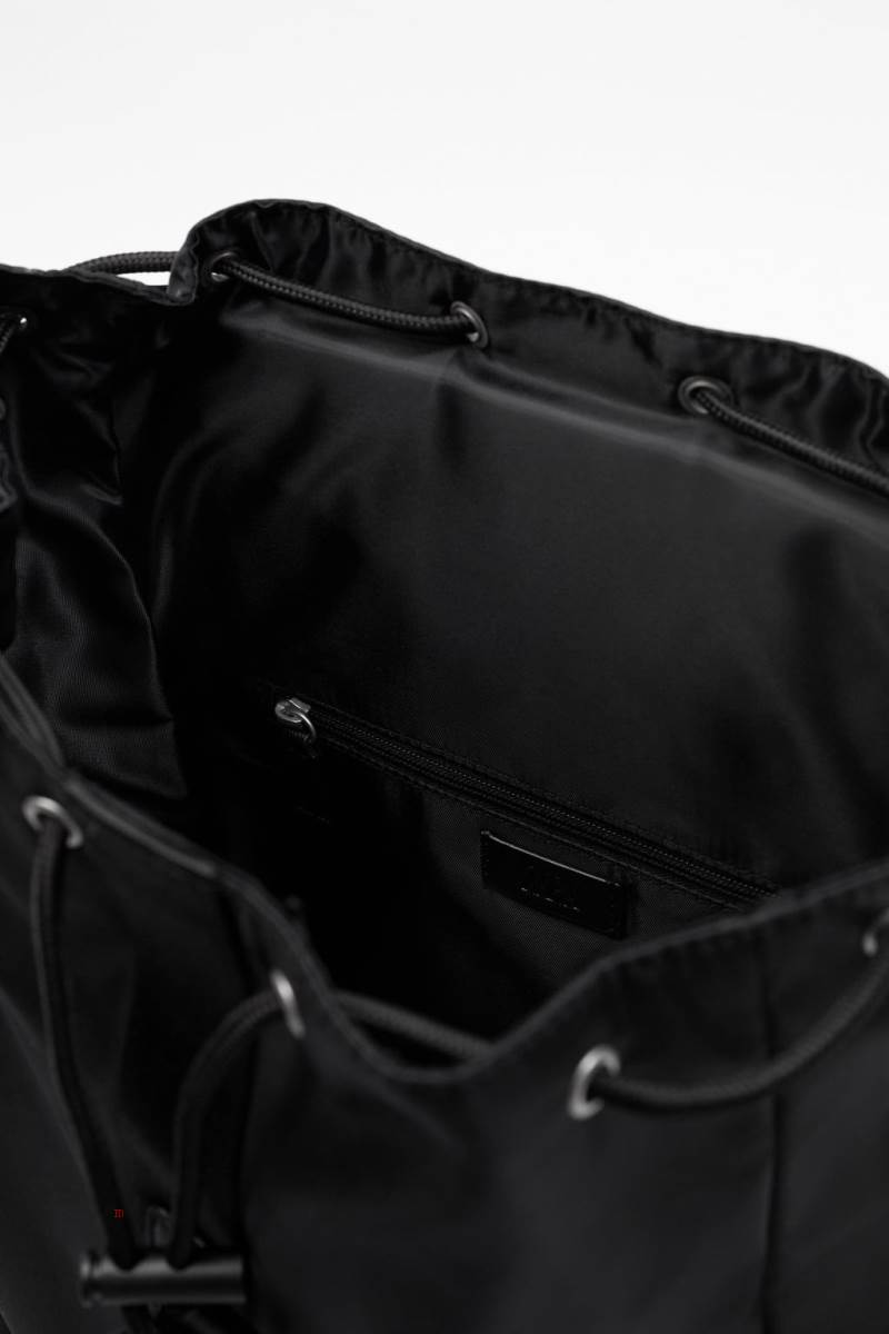 ZARA NYLON EXPLORER Ryggsäck Herr Svarta | HUIDV-2589