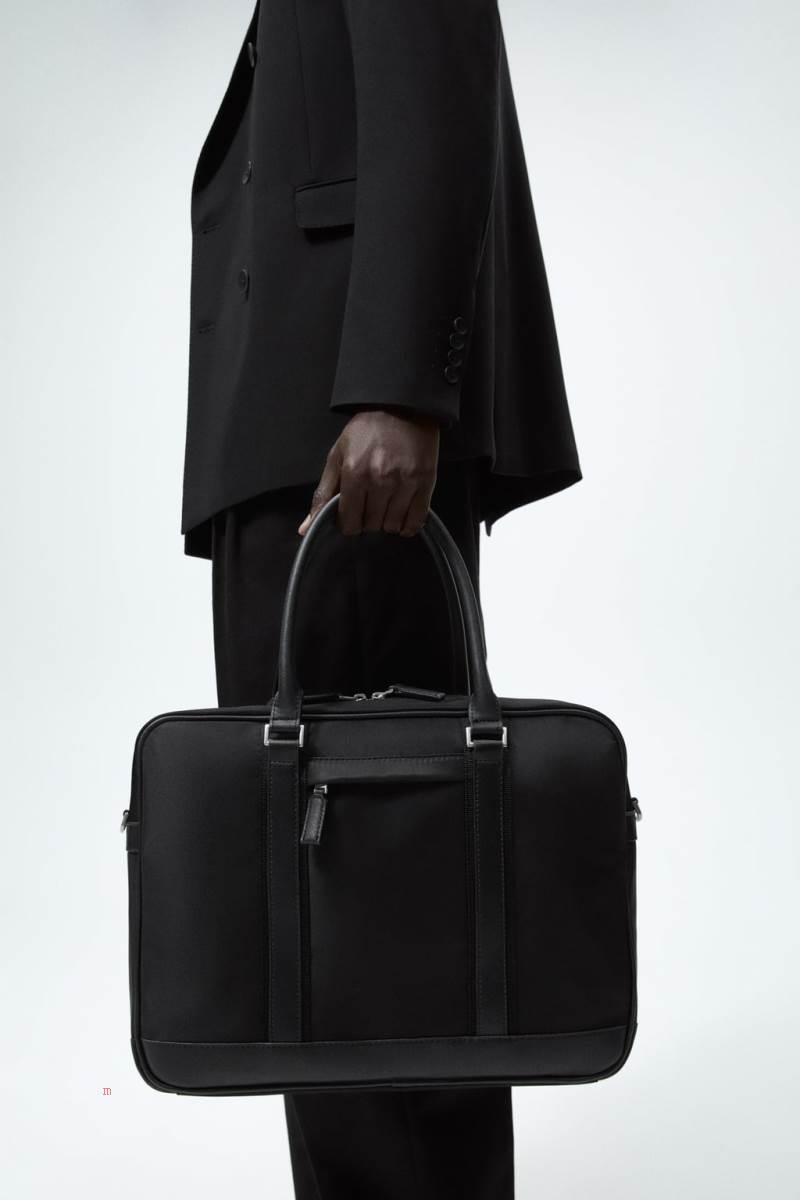 ZARA NYLON Portfölj Herr Svarta | QGITA-3285