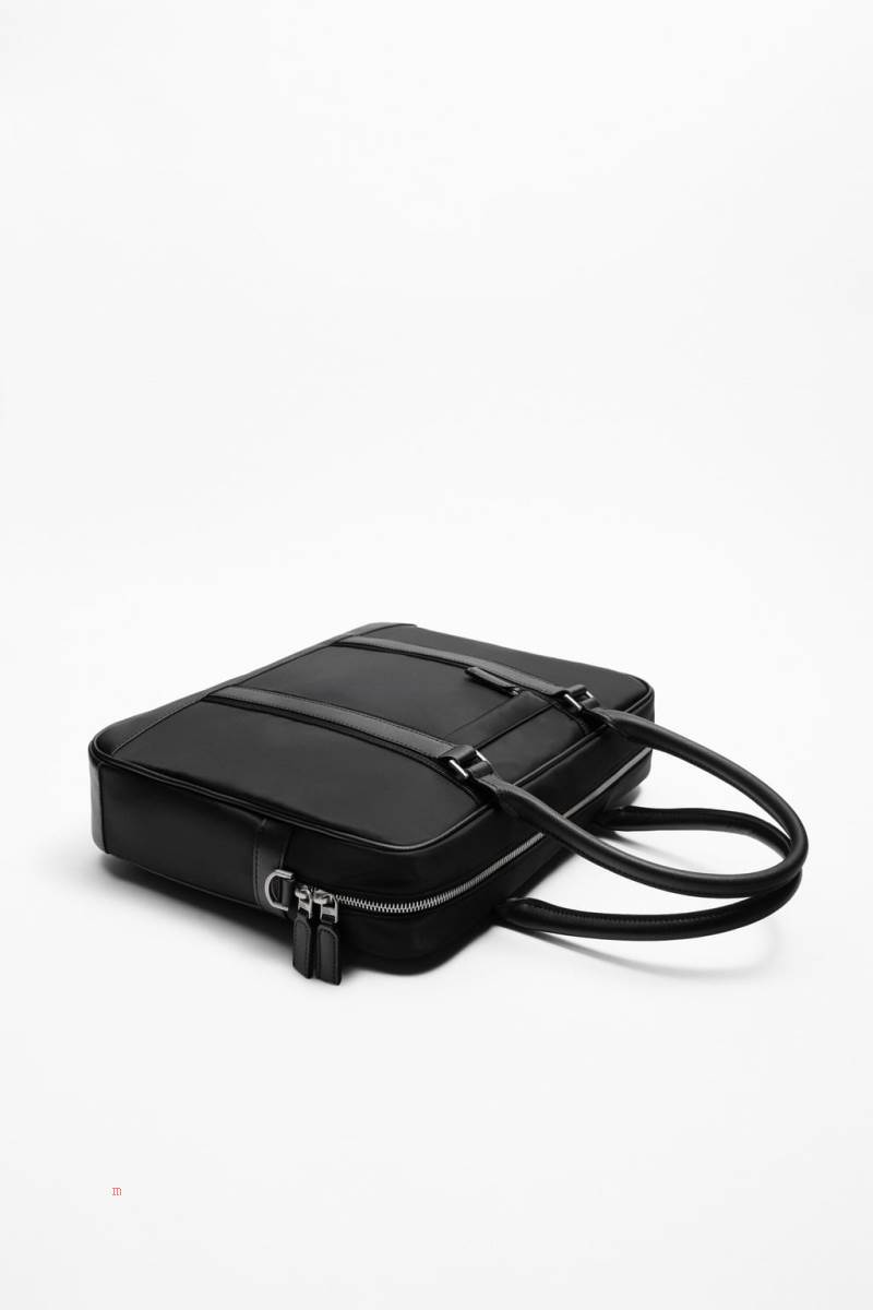 ZARA NYLON Portfölj Herr Svarta | QGITA-3285
