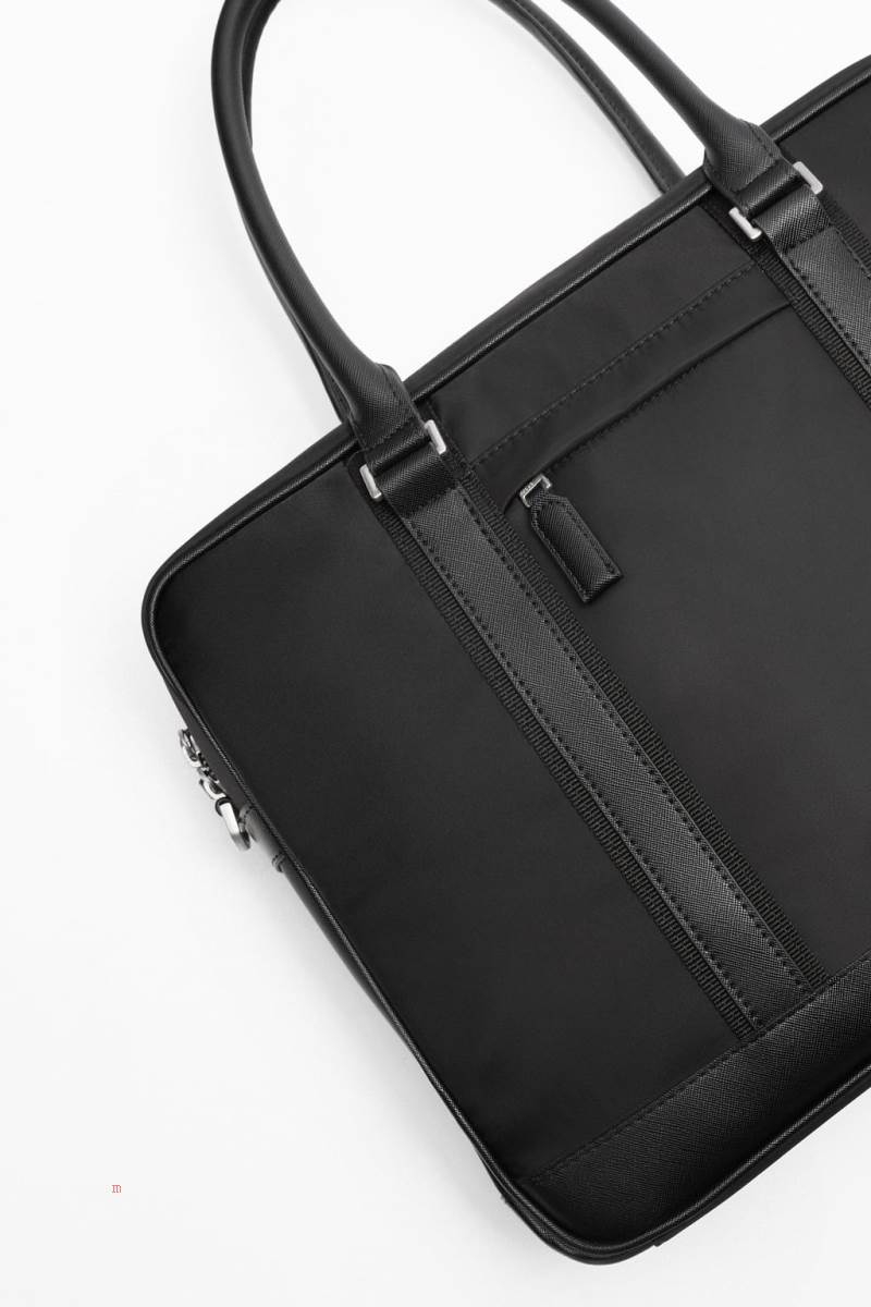 ZARA NYLON Portfölj Herr Svarta | QGITA-3285