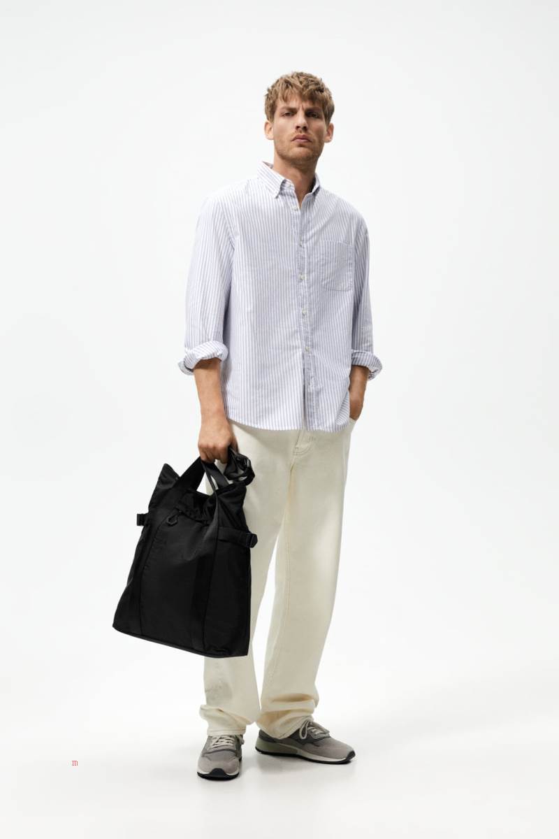 ZARA NYLON Toteväska Herr Svarta | ALJEH-0698
