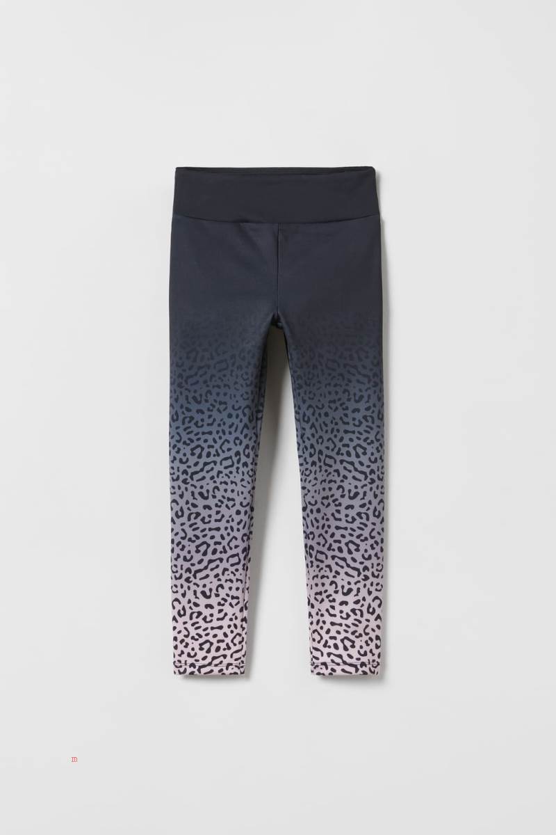 ZARA OMBRÉ SPORTY Leggings Tjej Svarta | IZTHG-2596