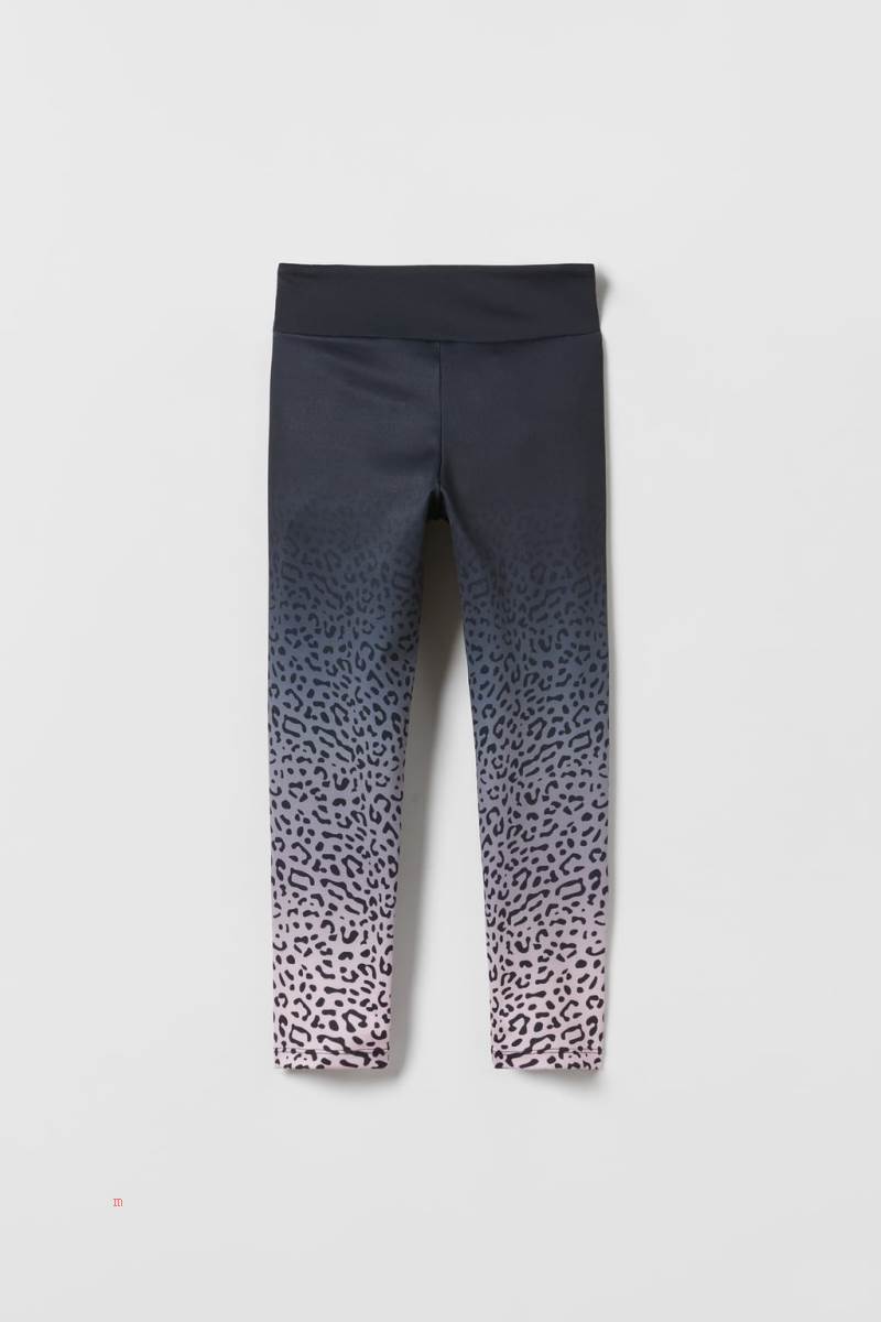 ZARA OMBRÉ SPORTY Leggings Tjej Svarta | IZTHG-2596
