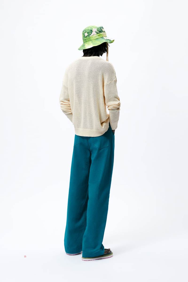 ZARA OPEN-KNIT Tröjor Herr Svarta Vita | BRCYZ-4130