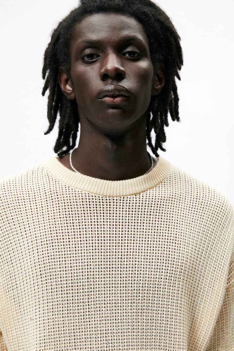 ZARA OPEN-KNIT Tröjor Herr Svarta Vita | BRCYZ-4130