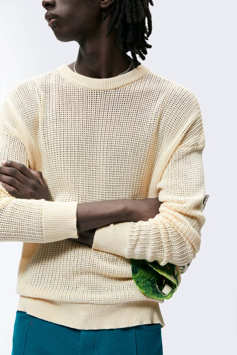 ZARA OPEN-KNIT Tröjor Herr Svarta Vita | BRCYZ-4130