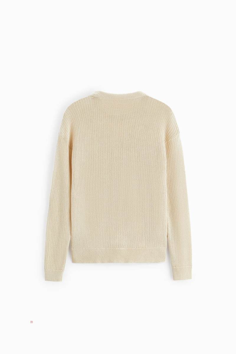 ZARA OPEN-KNIT Tröjor Herr Svarta Vita | BRCYZ-4130