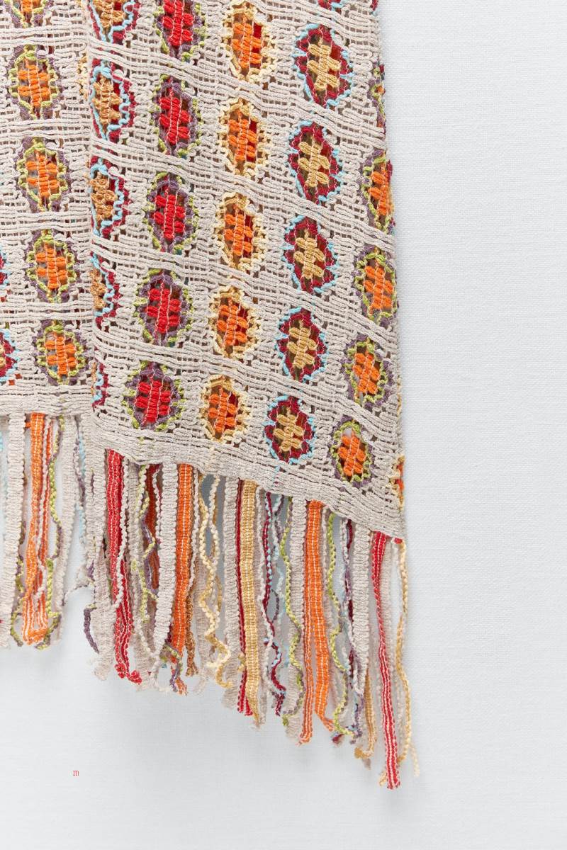 ZARA OPEN-KNIT WITH FRINGING Klänning Dam Olika Färger Röda | HEYZX-5491