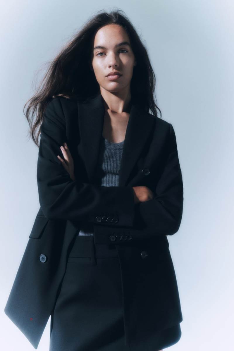 ZARA OPEN WITH BUTTONS Blazers Dam Svarta | ZVRAT-4678