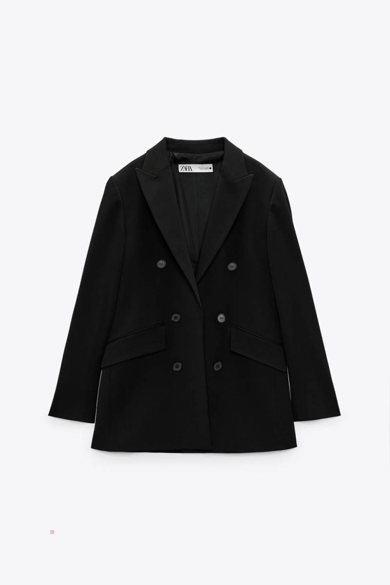 ZARA OPEN WITH BUTTONS Blazers Dam Svarta | ZVRAT-4678