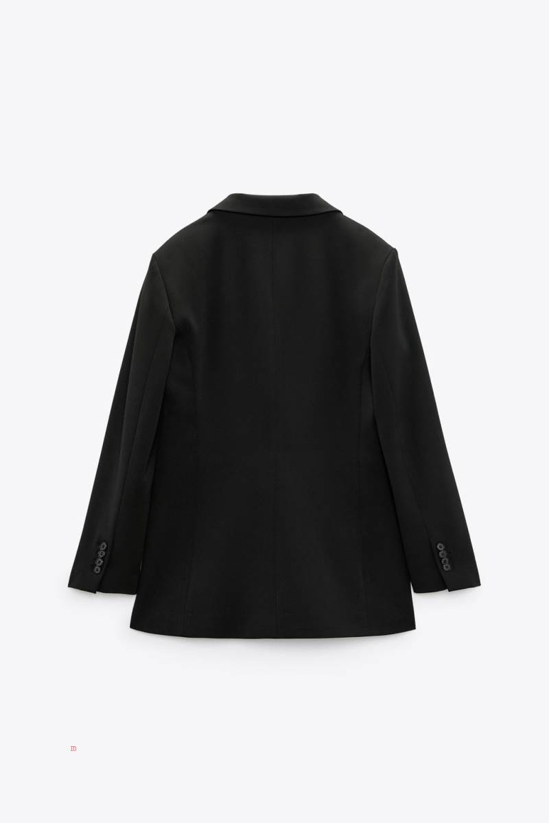 ZARA OPEN WITH BUTTONS Blazers Dam Svarta | ZVRAT-4678