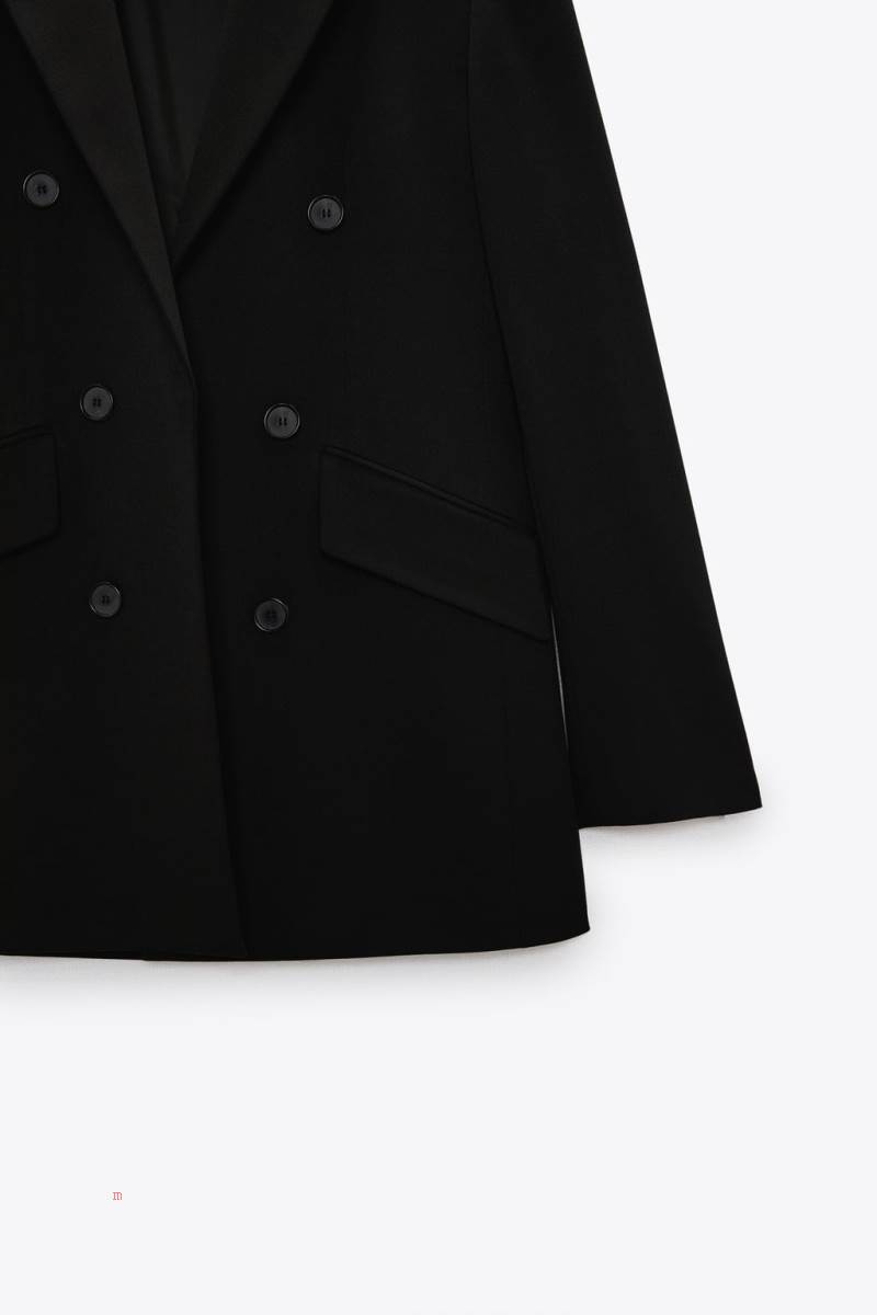ZARA OPEN WITH BUTTONS Blazers Dam Svarta | ZVRAT-4678