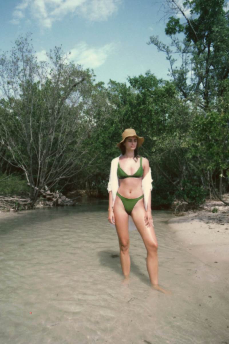 ZARA OTTOMAN BIKINI BOTTOMS Badkläder Dam Gröna | ENLUS-3064