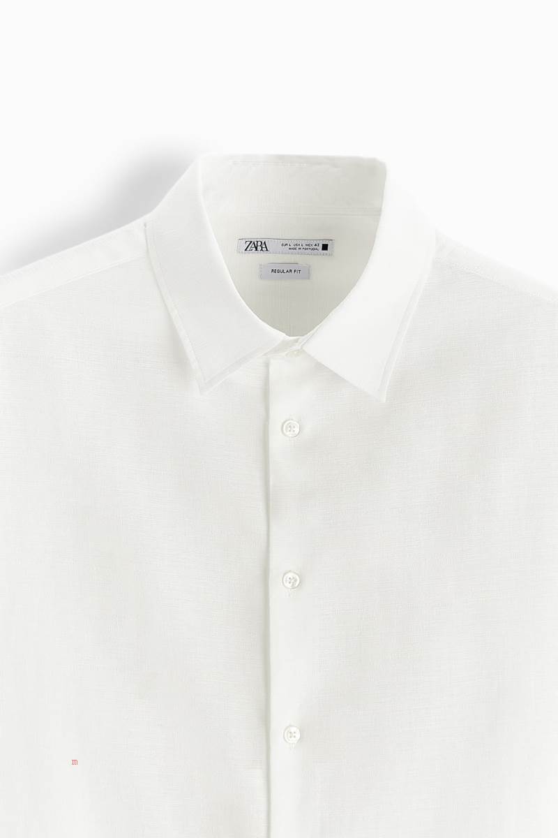 ZARA OVERSIZED Skjorta Herr Vita | RCDXI-0216