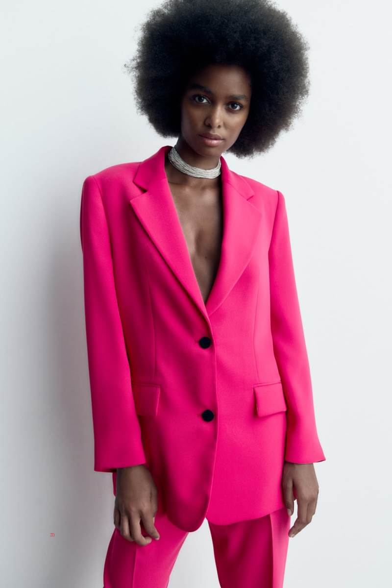 ZARA OVERSIZE Blazers Dam Fuchsia | ECIYZ-6915