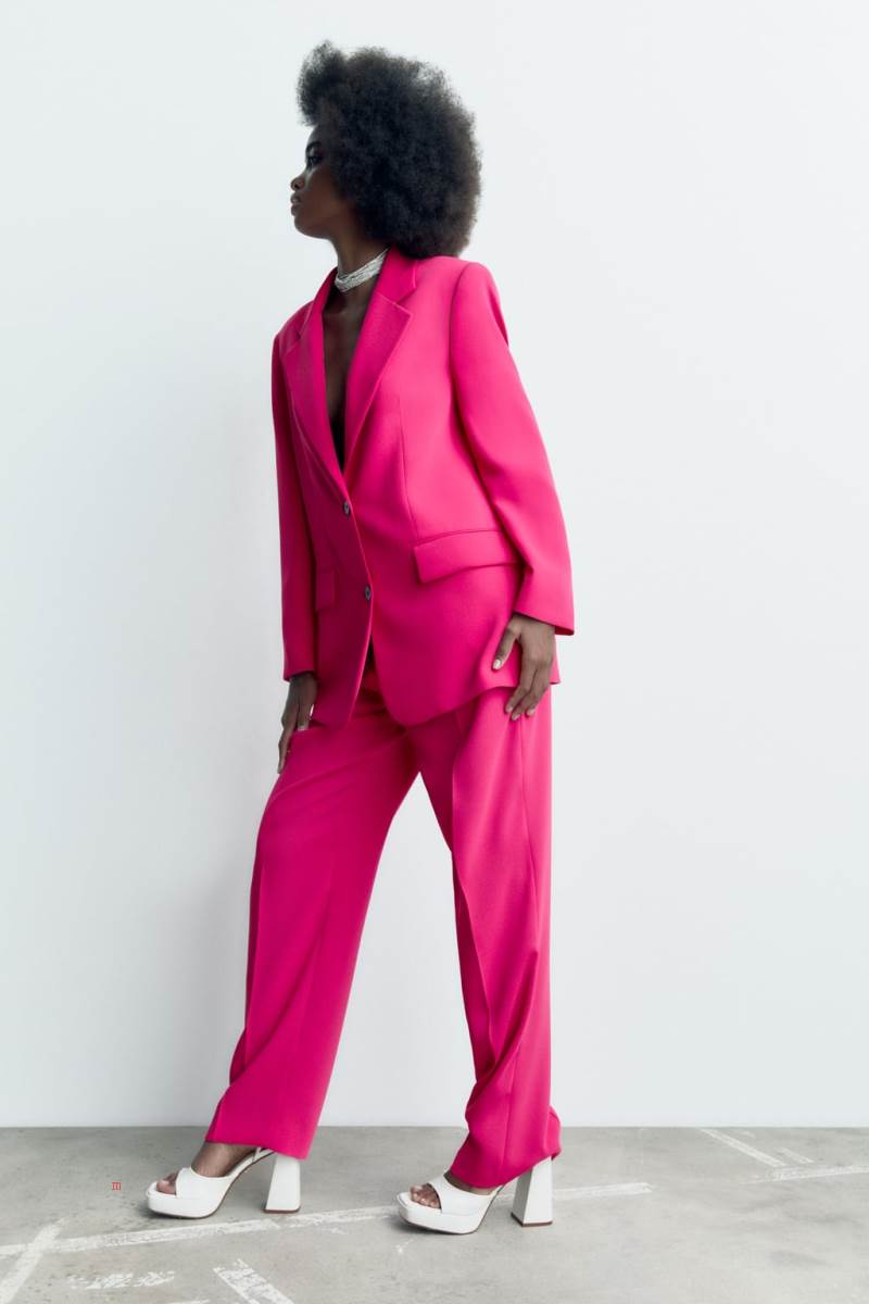 ZARA OVERSIZE Blazers Dam Fuchsia | ECIYZ-6915
