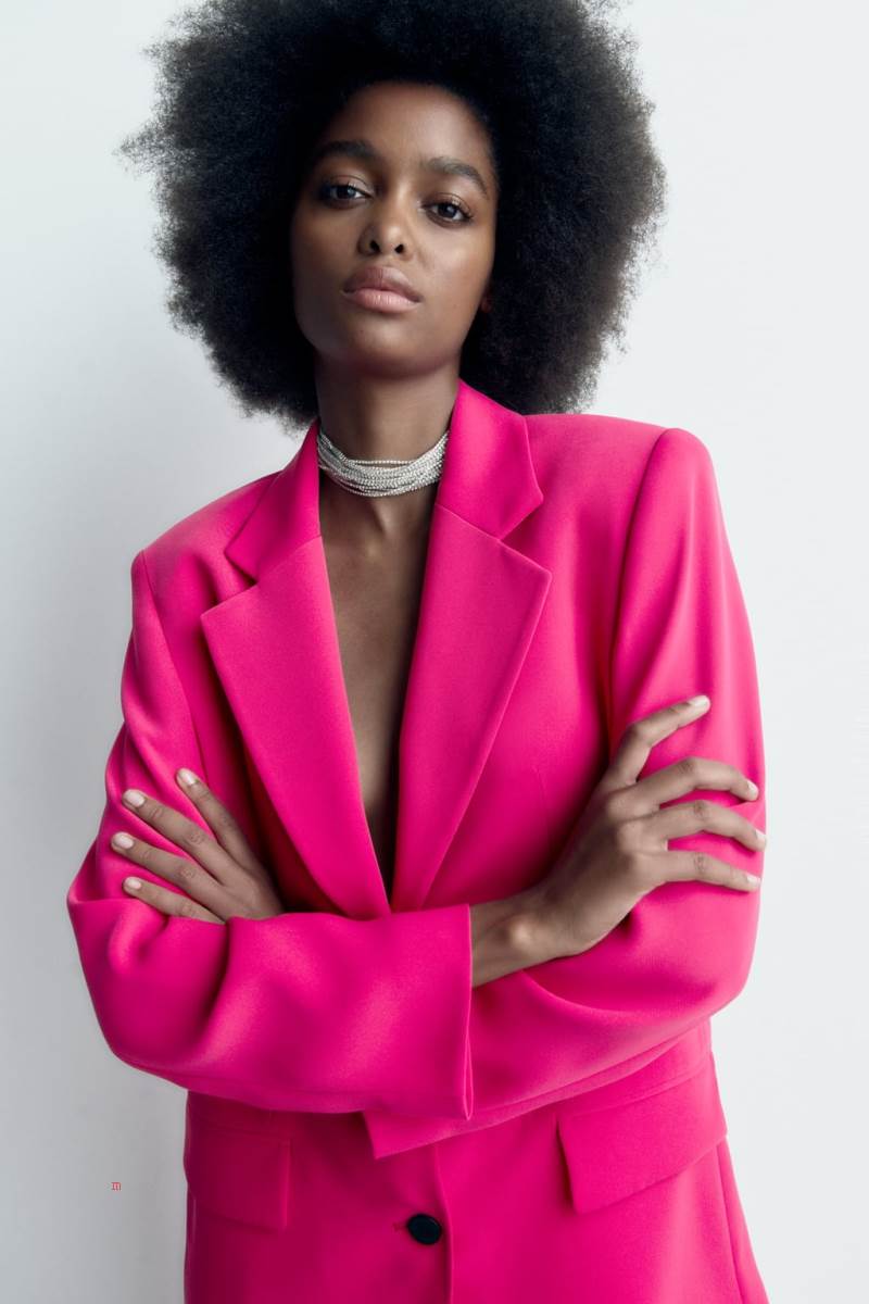ZARA OVERSIZE Blazers Dam Fuchsia | ECIYZ-6915