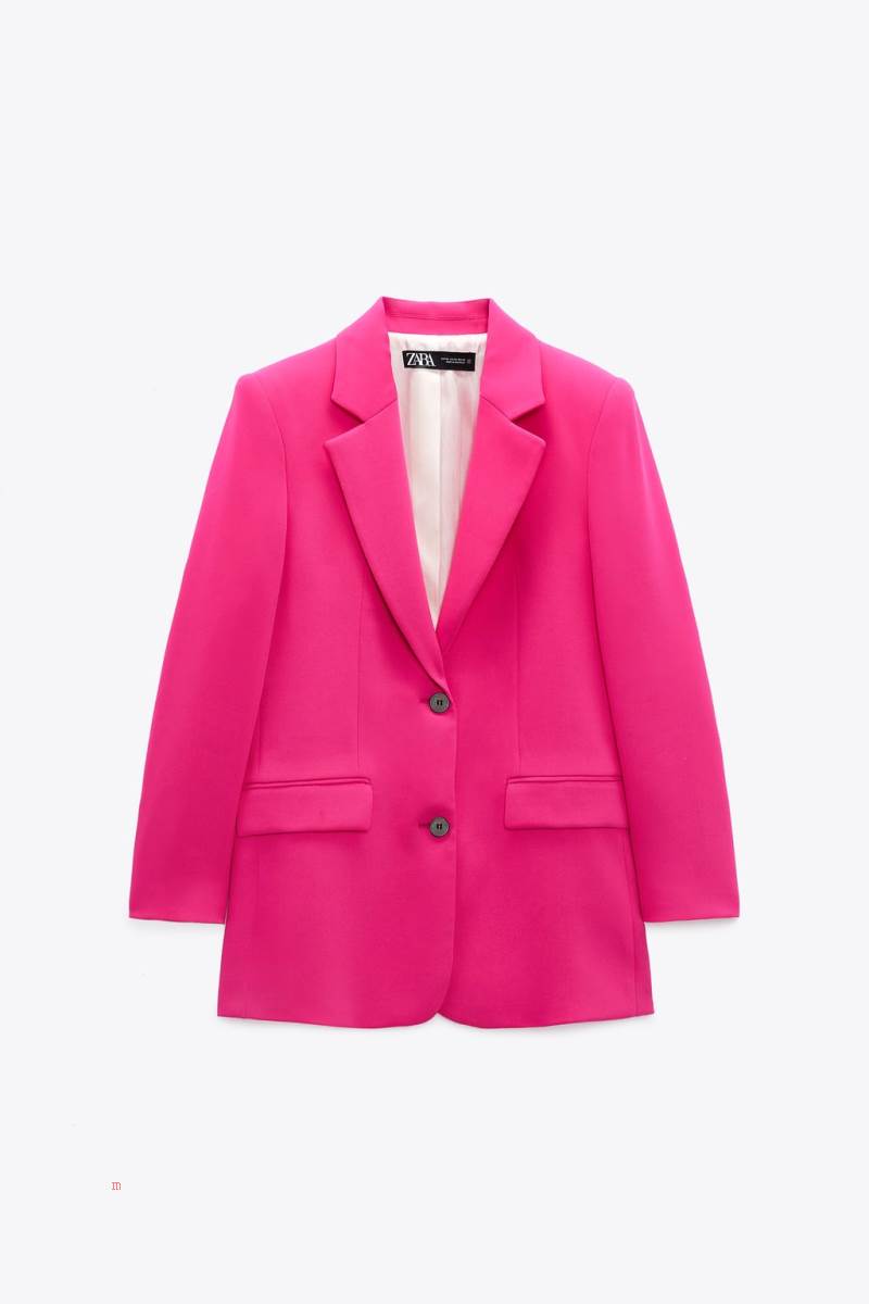 ZARA OVERSIZE Blazers Dam Fuchsia | ECIYZ-6915
