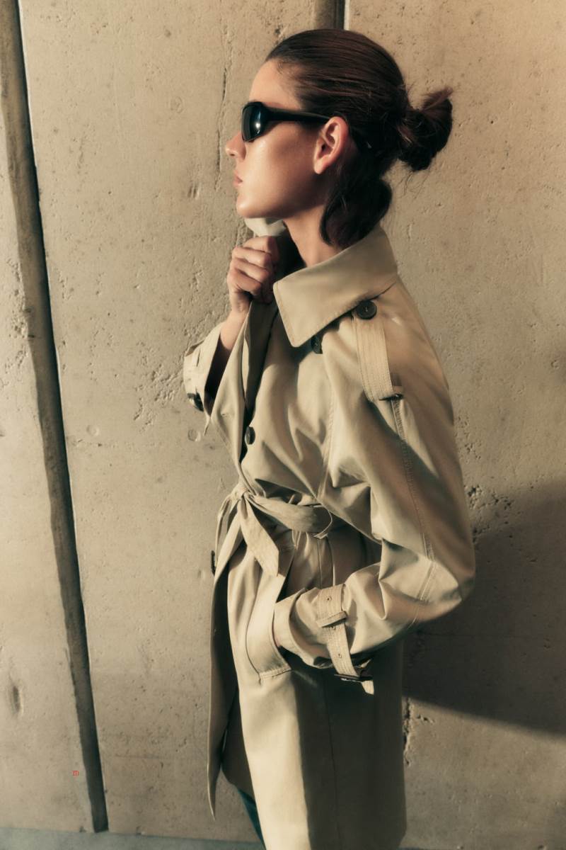 ZARA OVERSIZE DOUBLE-BREASTED TRENCH Rockar Dam Beige | HOLVD-8302