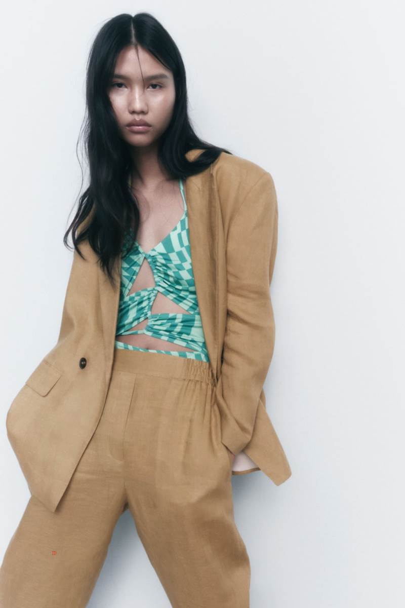 ZARA OVERSIZE LINEN Blazers Dam Bruna | BIOEA-5971