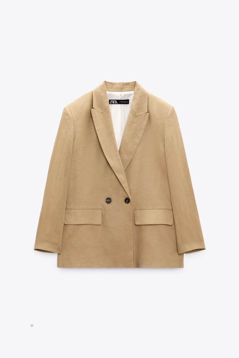 ZARA OVERSIZE LINEN Blazers Dam Bruna | BIOEA-5971